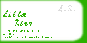 lilla kirr business card